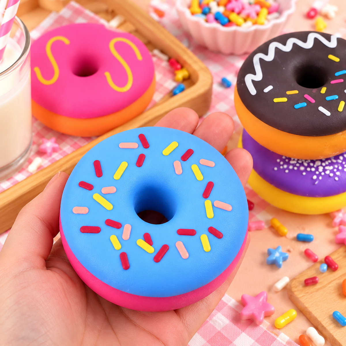 🍩 Donut Squishy Réaliste – Ultra Moelleux & Slow Rising