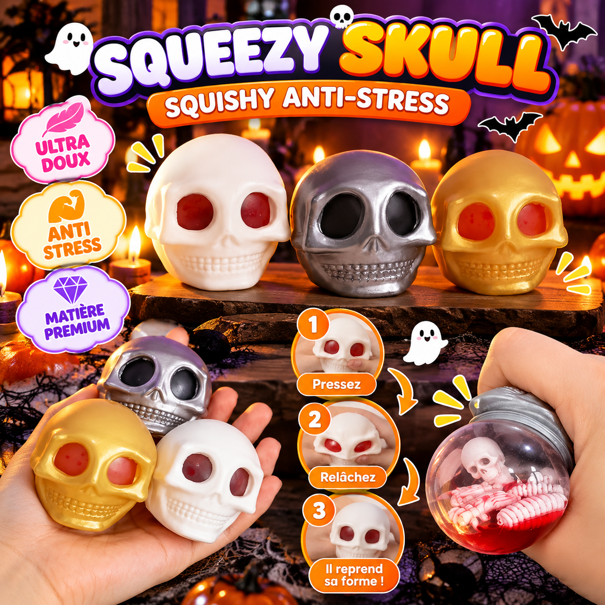 👁️🎃 Œil Halloween Squishy – Spooky & Ultra Moelleux