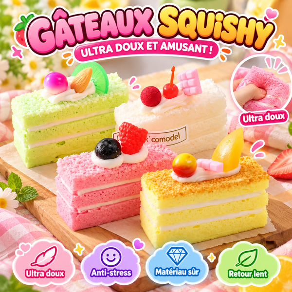Gâteau Squishy Réaliste – Dessert Kawaii