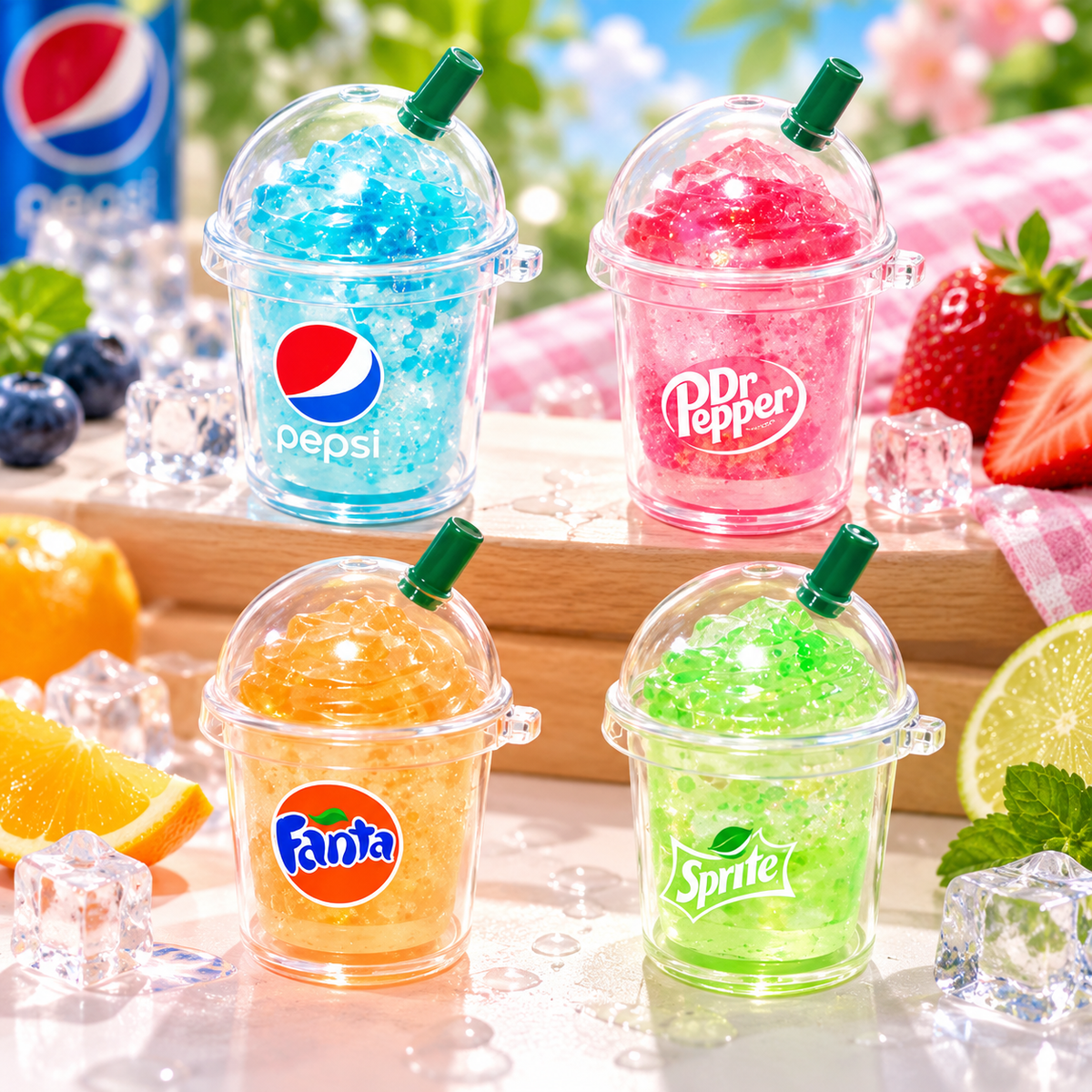 Mystery Box Glace Squishy – 4 Desserts Surprise à Presser