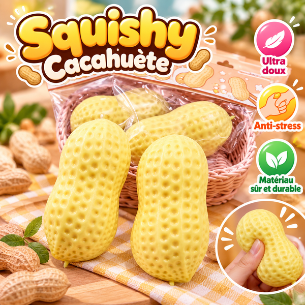 🥜 Cacahuète Squishy – Ultra Douce