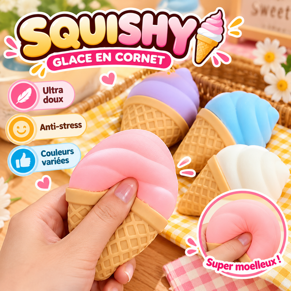 Glace Squishy Kawaii – Couleur Aléatoire