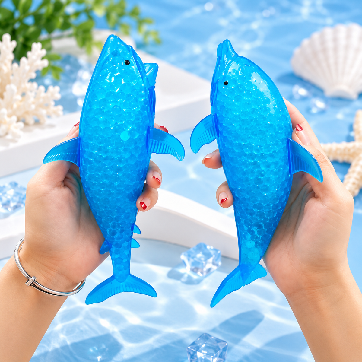 Squishy Requin Kawaii – Balle Anti-Stress à Presser & Étirer