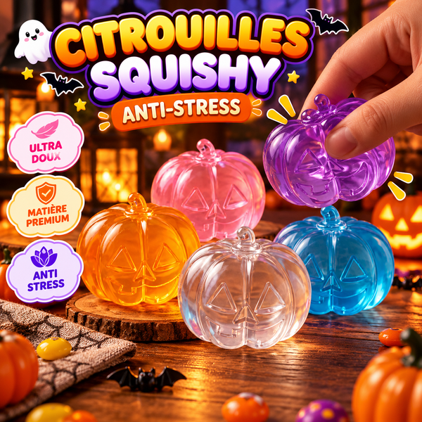 🎃✨ Citrouille Cristal Squishy – Ultra Douce & Slow Rising