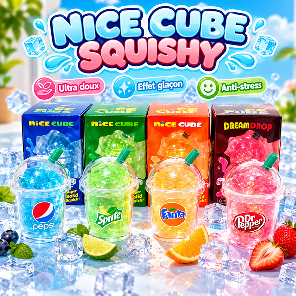 Mystery Box Glace Squishy – 4 Desserts Surprise à Presser
