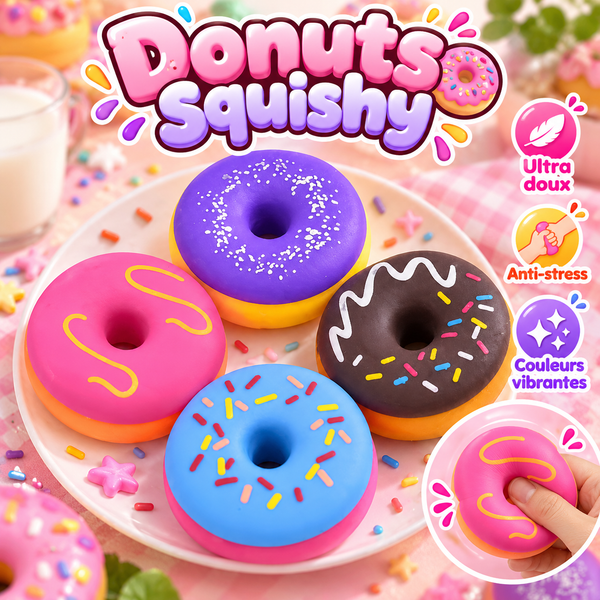 🍩 Donut Squishy Réaliste – Ultra Moelleux & Slow Rising