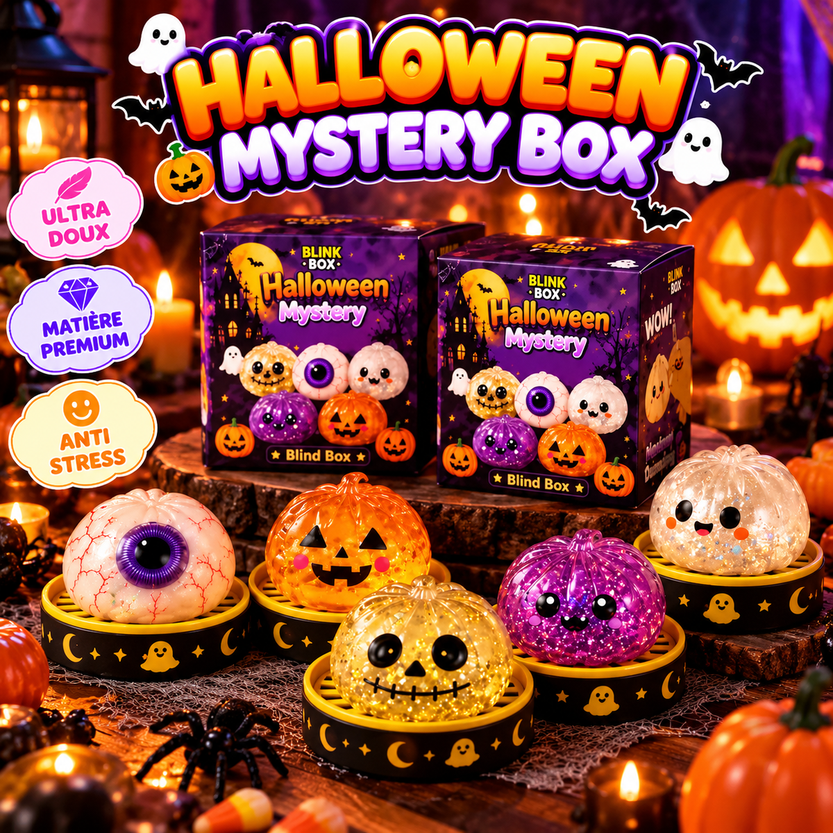 👻🎃 Fantôme Halloween Squishy – Tout Doux & Slow Rising